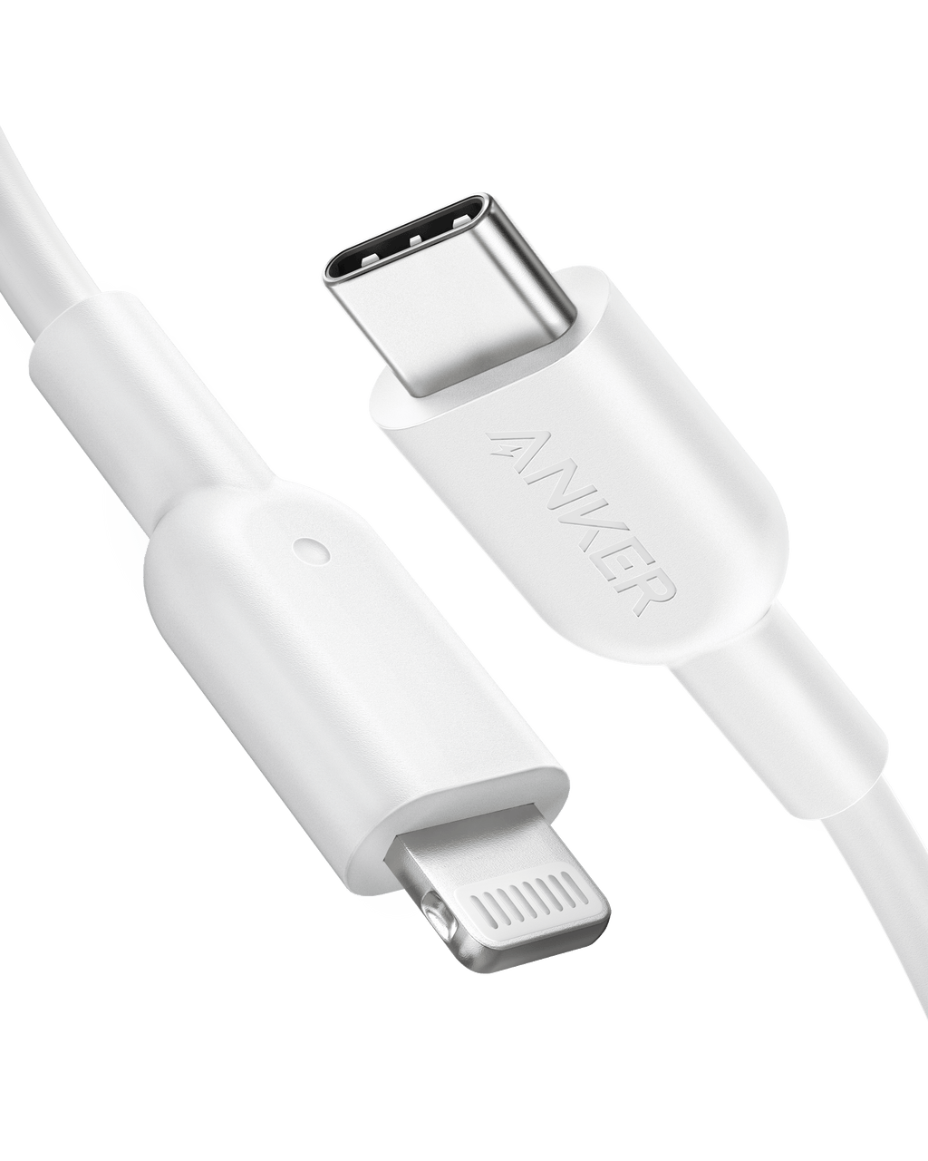 Anker white USB-C to Lightning cable for charging